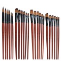 6Pcs/set Watercolor Gouache Paint Brushes Nylon Hair Oil Round Pointed Tip Painting Brush Set Stationery Art Supplies