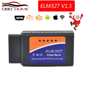 OBD2 car accessories ELM327 V1.5 Wifi Bluetooth Hardware V1.5 Interface ELM 327 OBD2 Diagnostic-tool Work On IOS/Android/PC
