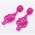 Hot Sell costume Metal alloy Drop dangle Earrings 5 different paint colors 2014 New Vintage fashion Jewelry accessories