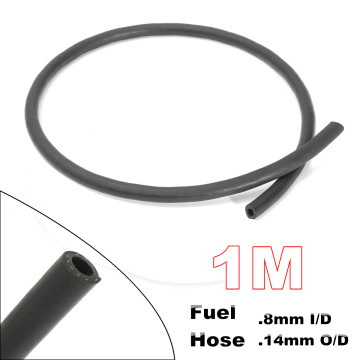 Black 1M/8mm Universal Rubber Reinforced Fuel Hose Tube Pipe Line Black for Petrol Oil for Diesel Motorcycle