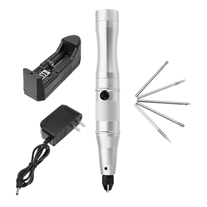 3.7V Mini Electric Grinder Engraving Pen Electric Drill Grinding PolishingTool Dual Charging Way