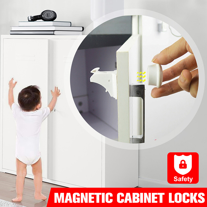Magnetic Child Lock 12 locks+3keys Baby Safety Protections Cabinet Door Lock Kids Drawer Locker Security Magnetic Locks