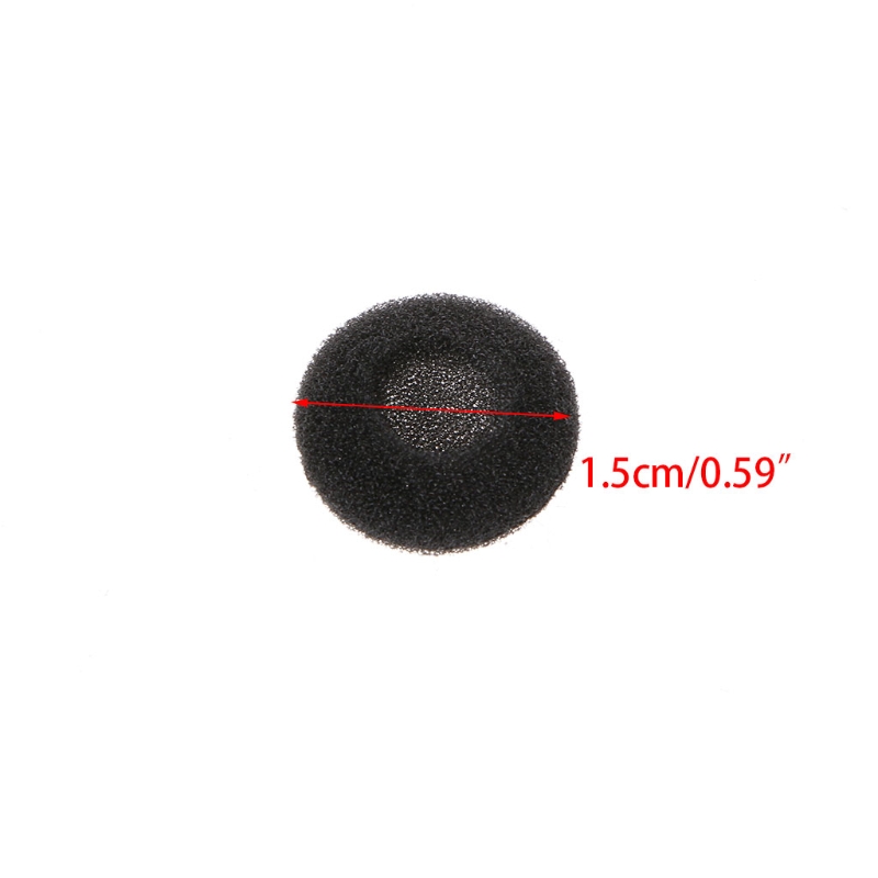 Earphone Accessory 30Pcs 15mm Soft Sponge Earphone Earbud Pad Covers Replacement For MP3 MP4 Mobile Phone