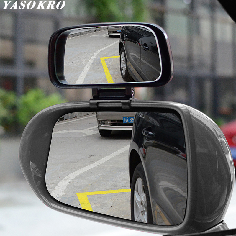 YASOKRO Car Blind Spot Mirror Wide Angle Mirror Adjustable Convex Rearview Mirror for Safety Parking Car Mirror YSR039