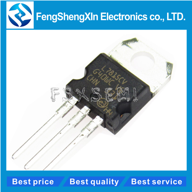 10pcs/lot New L7815CV TO-220 L7815 LM7815 MC7815 15V voltage regulators