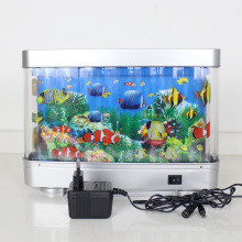 fake fish tank for decorate room and for children pet LED gift automatically swimming with fake fish led aquarium light gift box