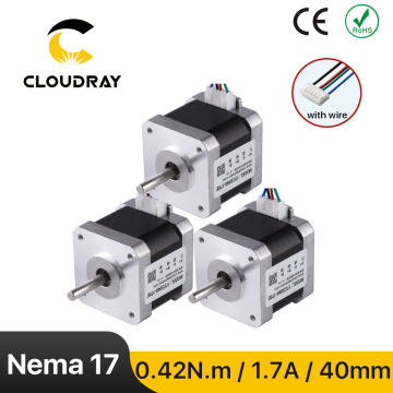 Cloudray Nema 17 Stepper Motor 42Ncm 1.7A 2 Phase 40mm Stepper Motor 4-lead for 3D printer CNC Engraving Milling Machine