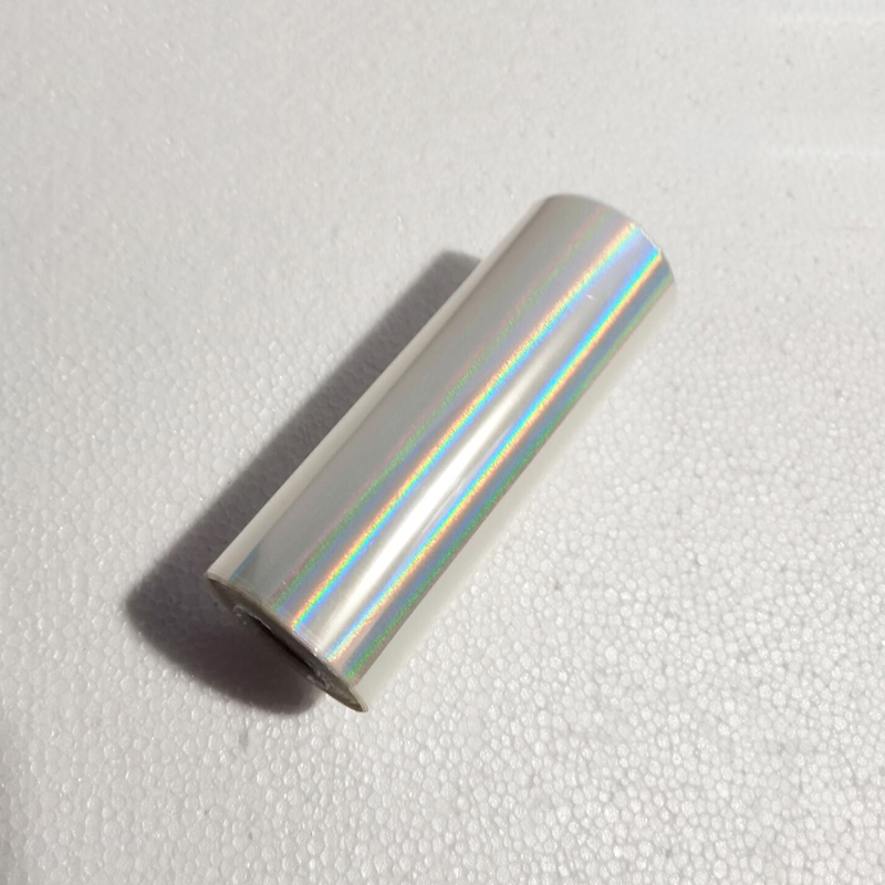 Holographic foil transparent quicksand pattern hot stamping foil hot press on paper cards or plastic heat stamping film