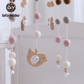 Let'S Make Baby Mobile Felt Balls Pom Pom Wind Chimes Bell Toys For Kids Wool Soother Crib Hanging Rattle Nursery Decor Baby Toy
