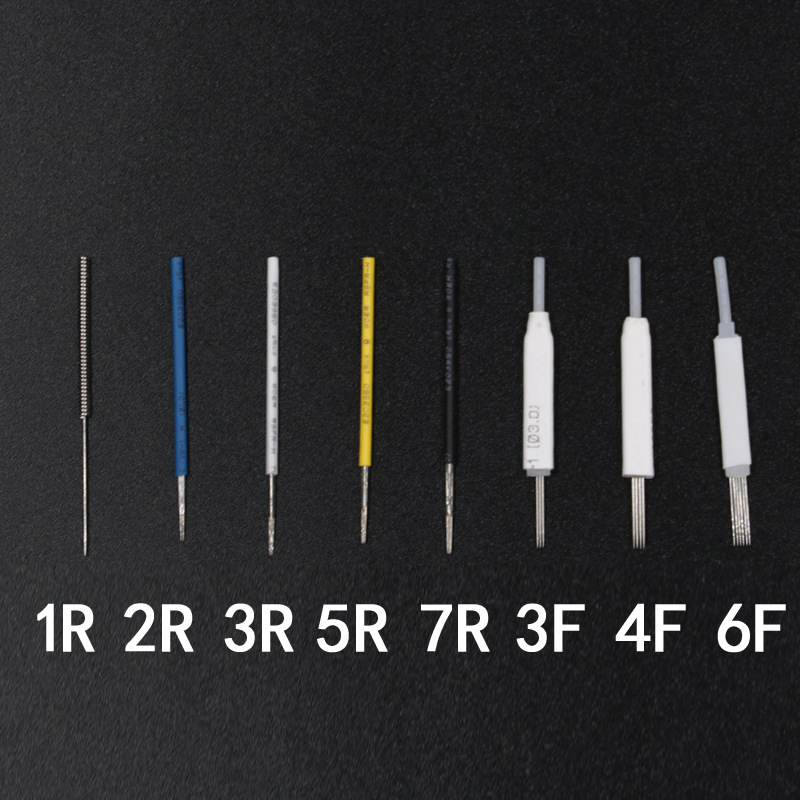 50pcs Merlin Microblaidng Tattoo Needles 1R/2R/3R/5R/7R/3F/4F/6F For Permanent Makeup Eyebrow Lip Deluxe Merlin Machine