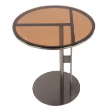 Living Room Transparent Brown Glass Top Coffee Table