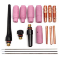 17Pcs Welders Welding Torch Tig Cup Collet Body Nozzle Kit Tungsten Electrode For Wp-17/18/26 Tig Welding Torch