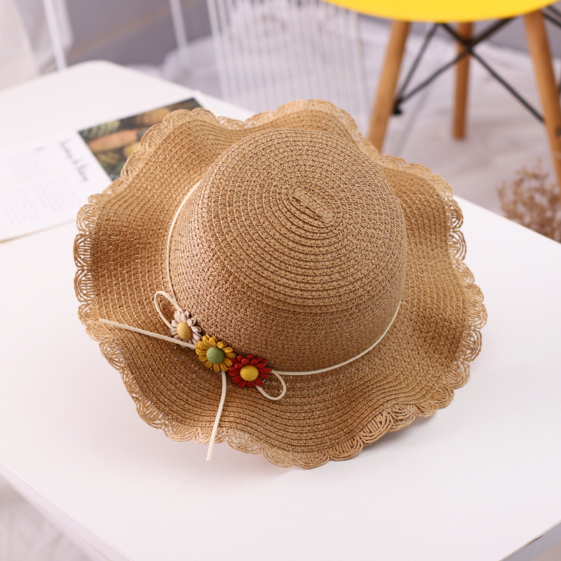 2Pcs Summer Hat kids Flower Straw Hat With Bags Set For Girls Outdoor Sun Hats For Child Beach panama caps gorros