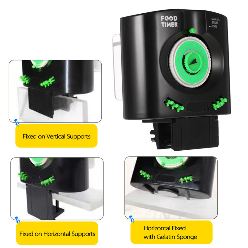 Daily 6 Times Automatic Fish Feeder For Aquarium Fish Tank Auto Feeders With Timer Capacity Adjustable Pet Feeding Dispenser