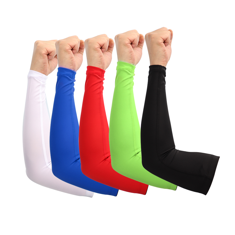 1pc Compression Arm Sleeve Sun UV Protection Men Basketball Sleeve Volleyball Elbow Pad Fitness Sports Golf Cycling Arm Warmers