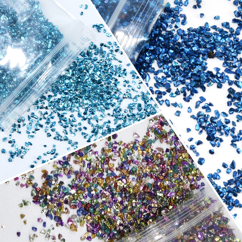 20g/Bag 3D Irregular Broken Stone Mix Gems Nail Art Micro Rhinestones Glitter Irregular Irregular crushed Broken Glass Stone, 66