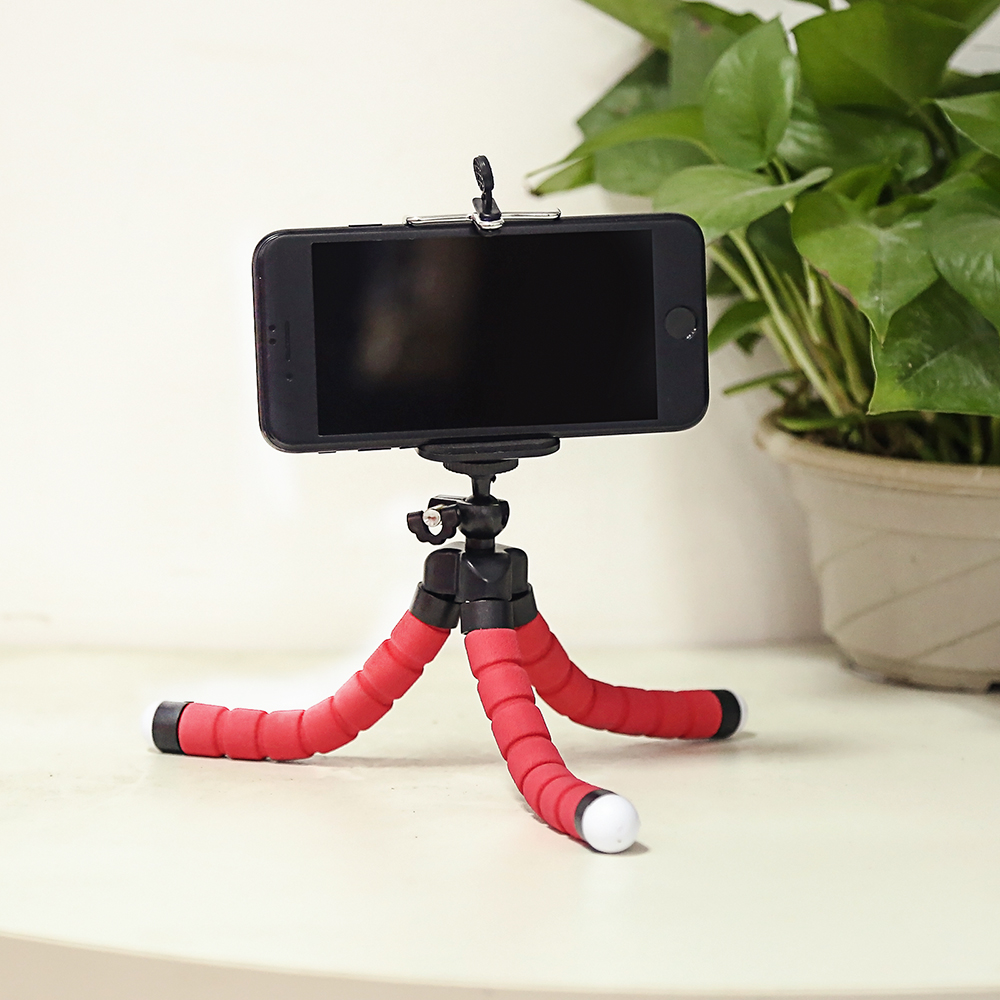 SHOOT Mini Flexible Sponge Octopus Tripod for iPhone Samsung Xiaomi Huawei Mobile Phone Smartphone Tripod for Gopro 9 8 7 Camera