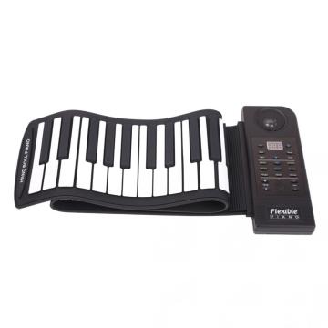 KONIX PU88M 88 Keys MIDI 128 Tones Electronic Organ Roll Up Folding Piano Built-in Speaker for Kids