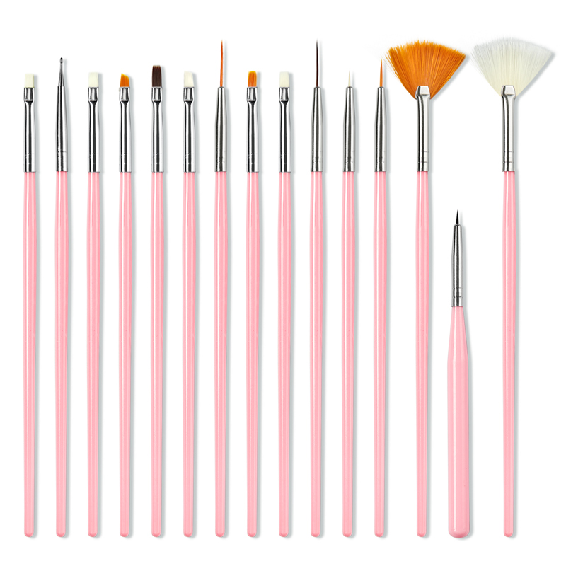 Nail Brush For Manicure Gel Brush For Nail Art 15Pcs/Set Ombre Brush For Gradient For Gel Nail Polish Painting Drawing