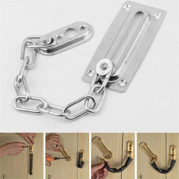 Door Restrict Window Anti-theft Loack Stainless Steel Silver Color Safety Chain Locks Bolt Latch Cabinet Guard