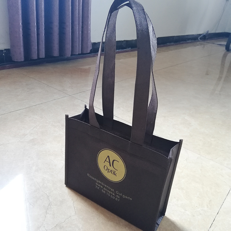 500pcs/lot Chocolate color custom bags with my logo printed packaging shopping bags clothing boutique promotional trade show bag