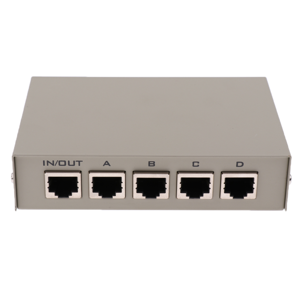 4 Port A B Manual Network Sharing Switch Box 4In1 1In4 RJ45 Ethernet Switcher 100M 4-port network interface switcher