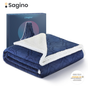 Sagino Plush Bedspread Fleece Blanket Throw 250Gsm Sofa Bed Wool Bedspread Soft Thick Blankets Large Thick Wool Blankets плед