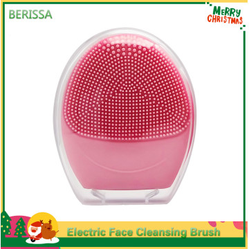 Sonic Facial Cleansing Brush Foreoing Waterproof Exfoliating Massaging Silicone Electric Face Cleanser Skin Deep Cleaning Brush