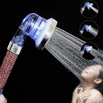 Handheld Shower Head Energy Beads Set Adjustable 3 Mode Water Saving Bath Shower Nozzle Filter Head Bathroom Accessories