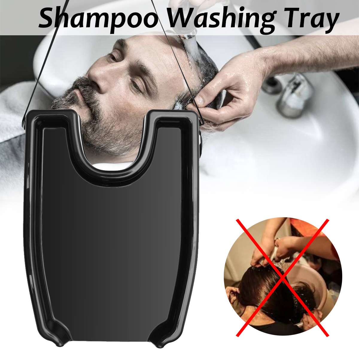 Elderly Durable Hairdressing Salon Basin Practical Medical Washing Hair Sink Treatment Shampoo Tray Home Tool ES Shipping