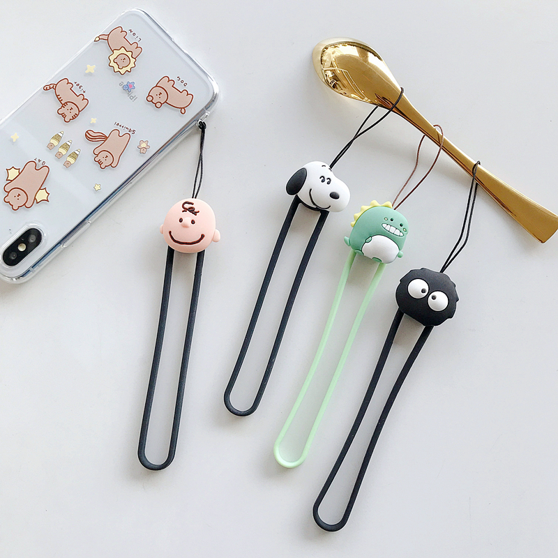 Funny Cute Cloud Hand Strap For Mobile Phone Case For Airpods Case Cartoon Dirty Silicone Short Rope Multifunction Charm Lanyard