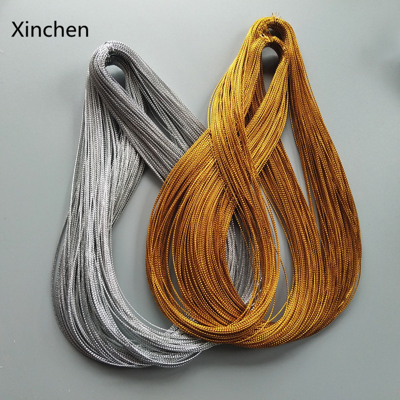 100M 2 colors gold silvery Silk thread DIY Packaging Rope