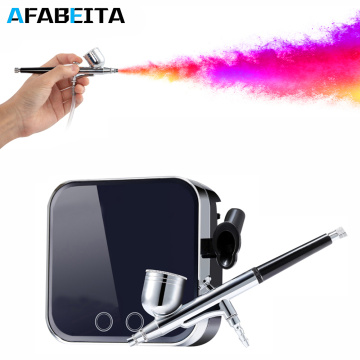 Single Action 0.3mm 7CC Airbrush Kit Compressor Portable Touch Machine Air Brush For Body Paint Art Nail Tool Set Spray Gun