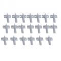 20Pcs ABS Plastic Gray Dampers Bumper Furniture Wardrobe Drawer Cabinet Door Stop Soft Quiet Closet Door Closer Damper Buffers