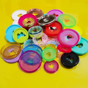 50PCS Colorful Notebook Binding Buckle Mushroom Hole Loose Leaf Ring Round Binding Plastic Disc Buckle Hoop Office Supplies