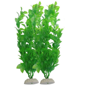 26cm Long Plastic Green Grass Aquarium Decor Water Sea Weed Fish Tank Decor