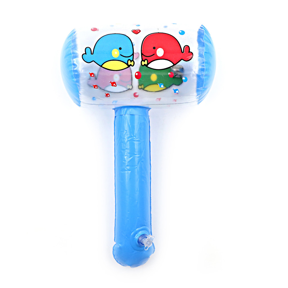 Cartoon Inflatable Hammer Air Hammer With Bell Kid Blow Up Noise Maker Toys Random Color 18*10cm