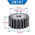 1 Piece spur Gear 2M18Teeth rough Hole 10 mm motor gear 45#carbon steel Material High Quality pinion gear Total Height 20 mm
