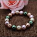 Round Multicolor Shell Pearl Stretchy Bracelet