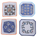 Doll House Ceramics Trays Square Plates Kitchen China Blue And White Porcelain Toy Doll Mini Food Dishes Tableware