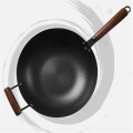 34cm Frying Pan Cast Iron Cauldron Wok Non-stick Skillet Wok Pan Bread Pizza Egg Pan Gas Stove Pancake Pan for Home Cooking Pan