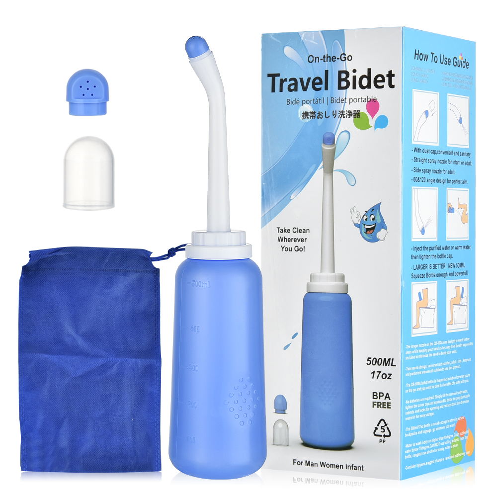 500ml Protable Home Sprayer Women Pregnant Personal Cleaner Hygiene Toilet Sprayer Nozzle Washing Travel Handheld Bidet Care
