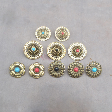 DIY leather craft wallet caibu screw rivet decoration button vintage brass color 10pcs/lot