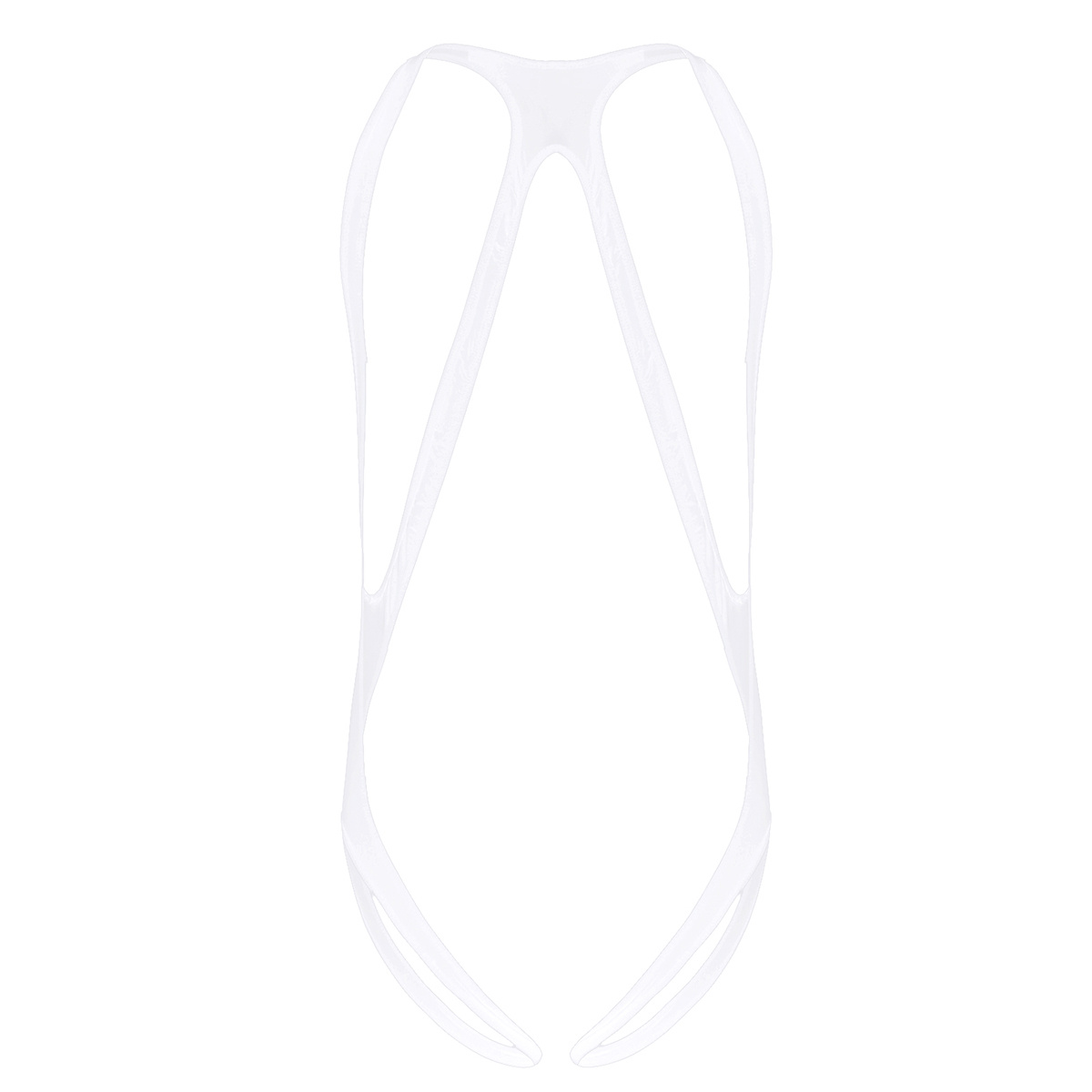 Mens One-piece Lingerie Body Chest harness Halter Neck Elastic Wide Straps Mankini Jockstrap Underwear Leotard Bodysuit