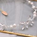 TOPQUEEN SH132 Luxury Silver Wedding Sash Bridal Belts Opal Pearl Wedding Party Dress Belts Thin Diamond Belt Evening Party Belt