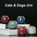 Urns Pets Dog Cat Birds Mouse Cremation Ashes Urn Keepsake Casket Columbarium Pets Memorials Ceramics Glaze with Lid 8*7.2CM