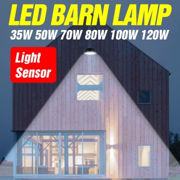 Led Street Lights 220V Outdoor Lighting Garden Led Lamp Smart Light Sensor Led Barn Lamp 35W 50W 70W 80W 100W 120W Floodlights