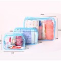 Transparent PVC Cosmetic Bag Women Travel Makeup Bag Zipper Make Up Organizer Storage Pouch Toiletry Beauty Wash Kit Case