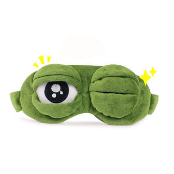 Travel 3D Frog Eye Mask Sleep Soft Padded Shade Cover Rest Relax Blindfold Fun Eye Mask Valance