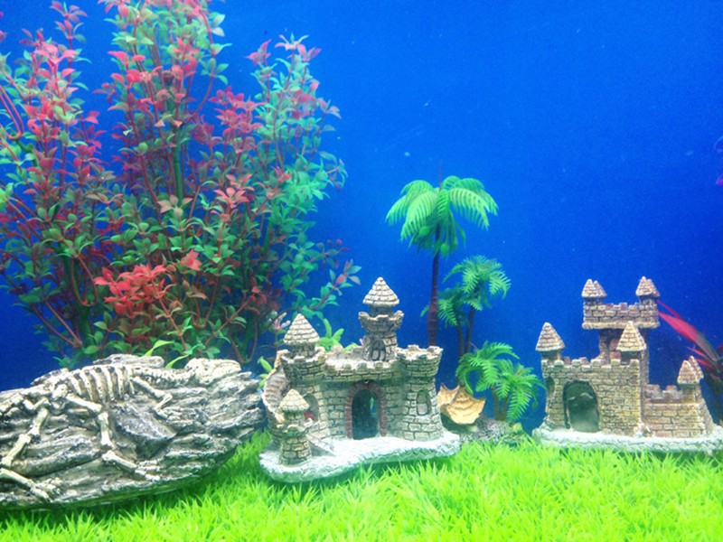 New Resin Cartoon Castle Aquariums Decorations Castle Tower Ornaments Fish Tank Aquarium Accessories Decoration